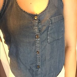 Blue jean tank top